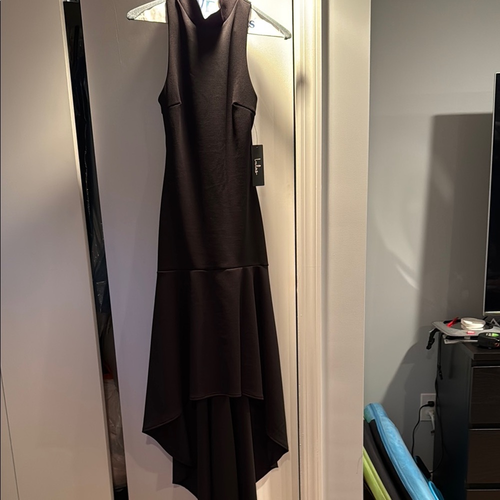 Lulu's Black High-Low Sheath Cocktail Dress